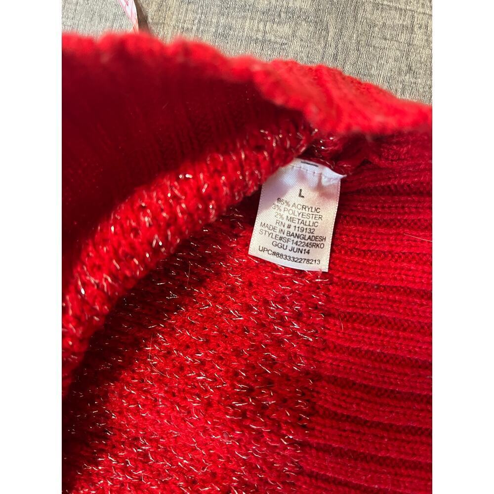 Cherry Stix Girls Cozy Y2K Youth Knit Sweater Dress Pockets Red, Size Large - Picture 6 of 8